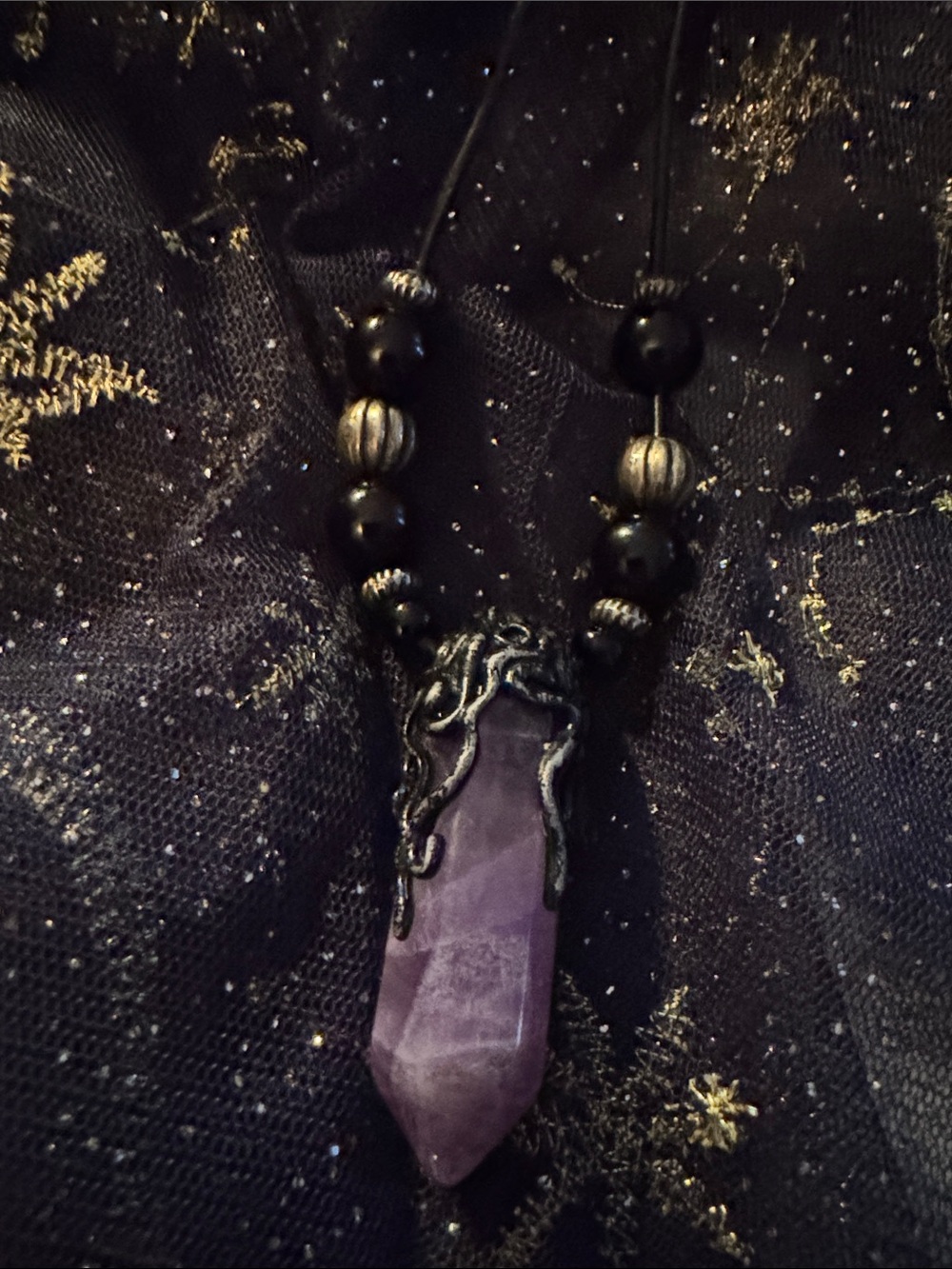 Amethyst Point Pendant Necklace - Purple Crystal Necklace